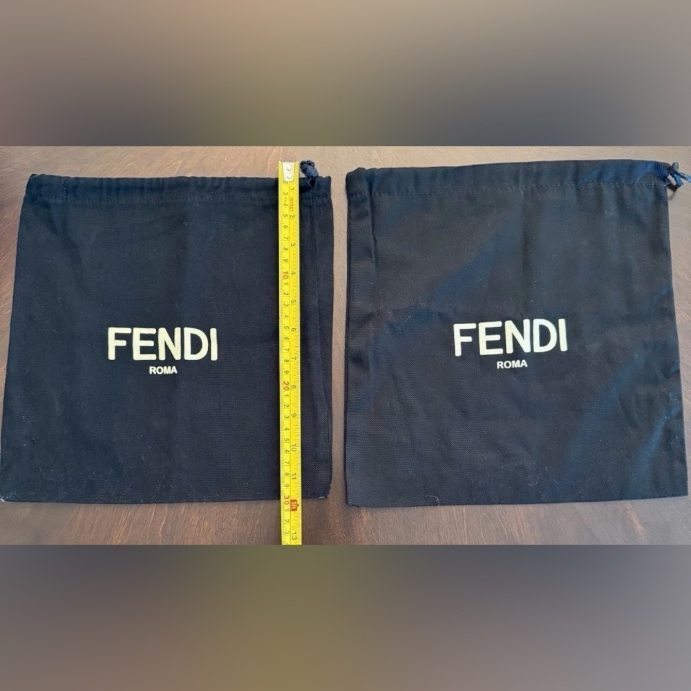 Roma Black Dust Bags with White Logo - Set of 2 12x11 - Picture 2 of 3